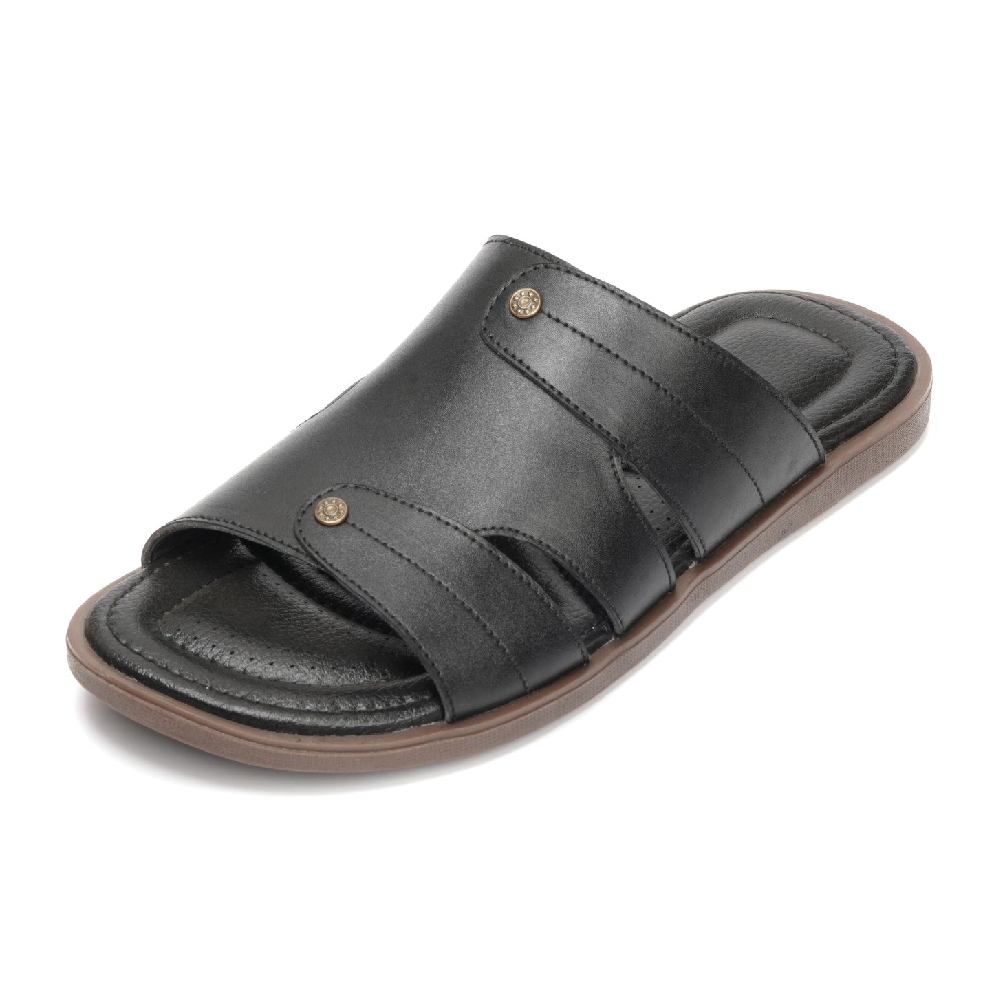 704-Black Chappal style Pure Cow Leather Shoes Trending shoes - DeVogue