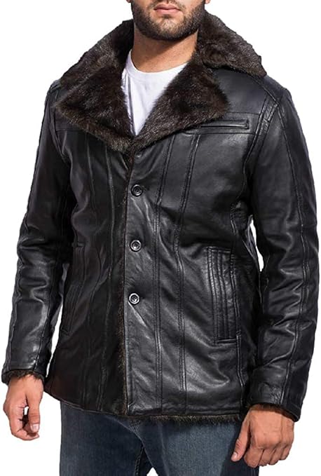 Aviator Bomber Leather Jacket