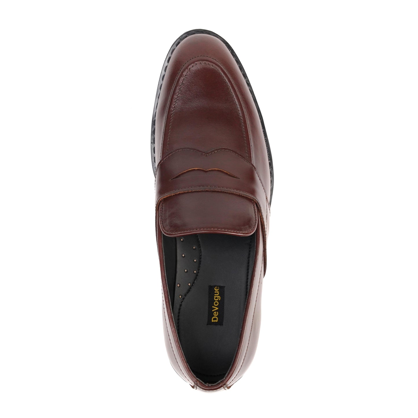 5004-Hot Maroon Cow Leather Formal Loafer Style In Rubber sole