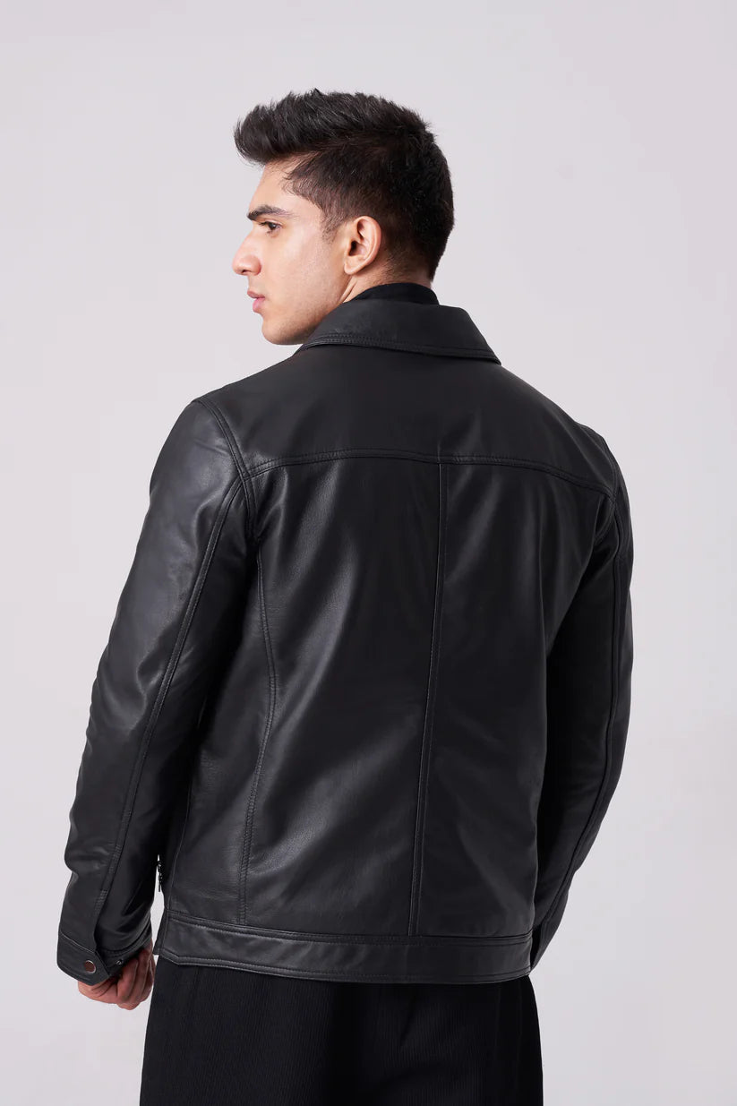 Trucker Leather Jacket