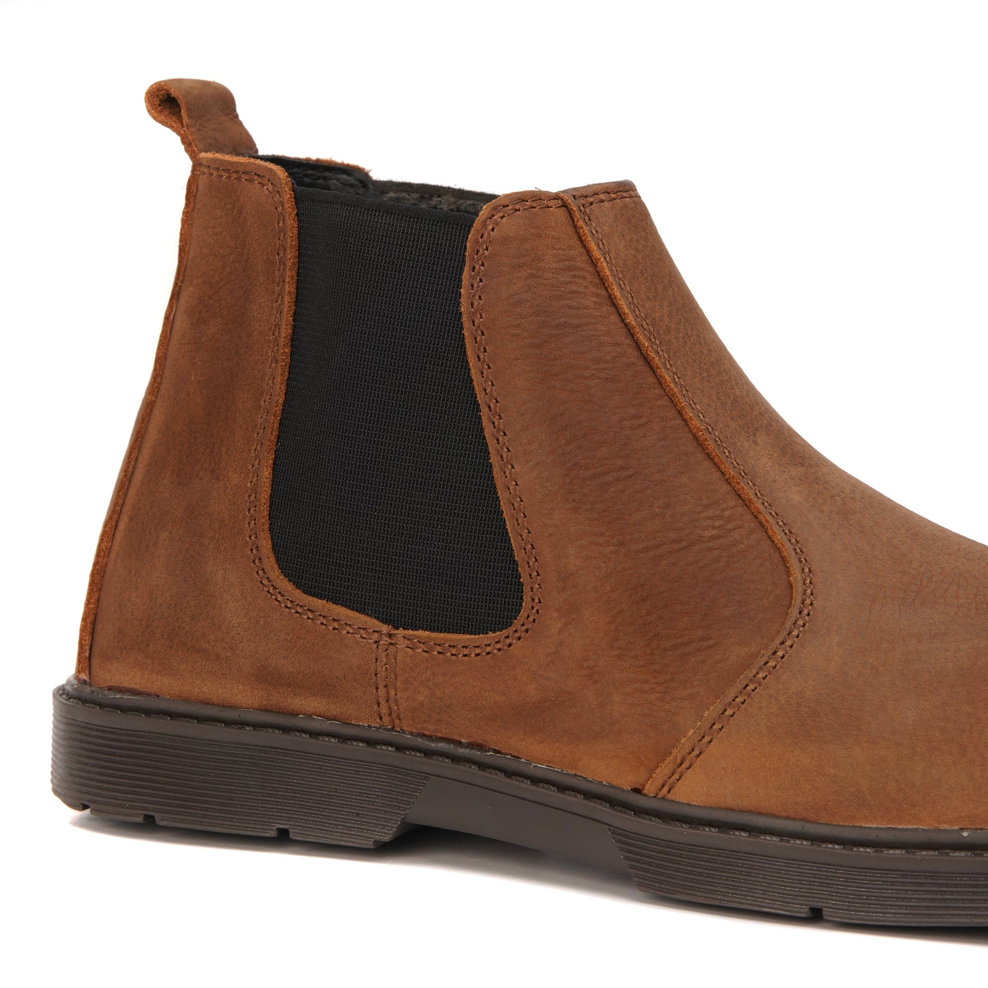 8017-Brown Mild Chelsea Boots - DeVogue