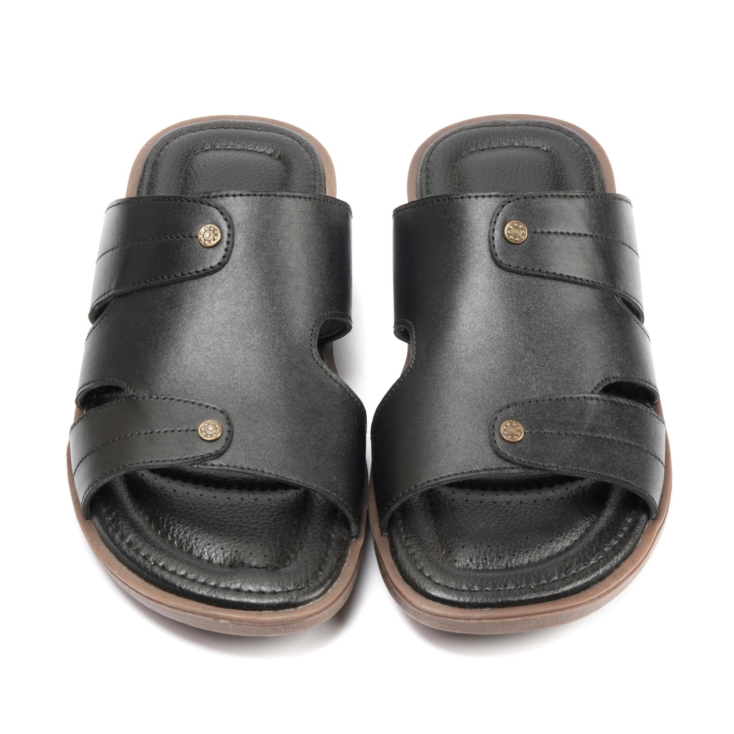 704-Black Chappal style Pure Cow Leather Shoes Trending shoes - DeVogue