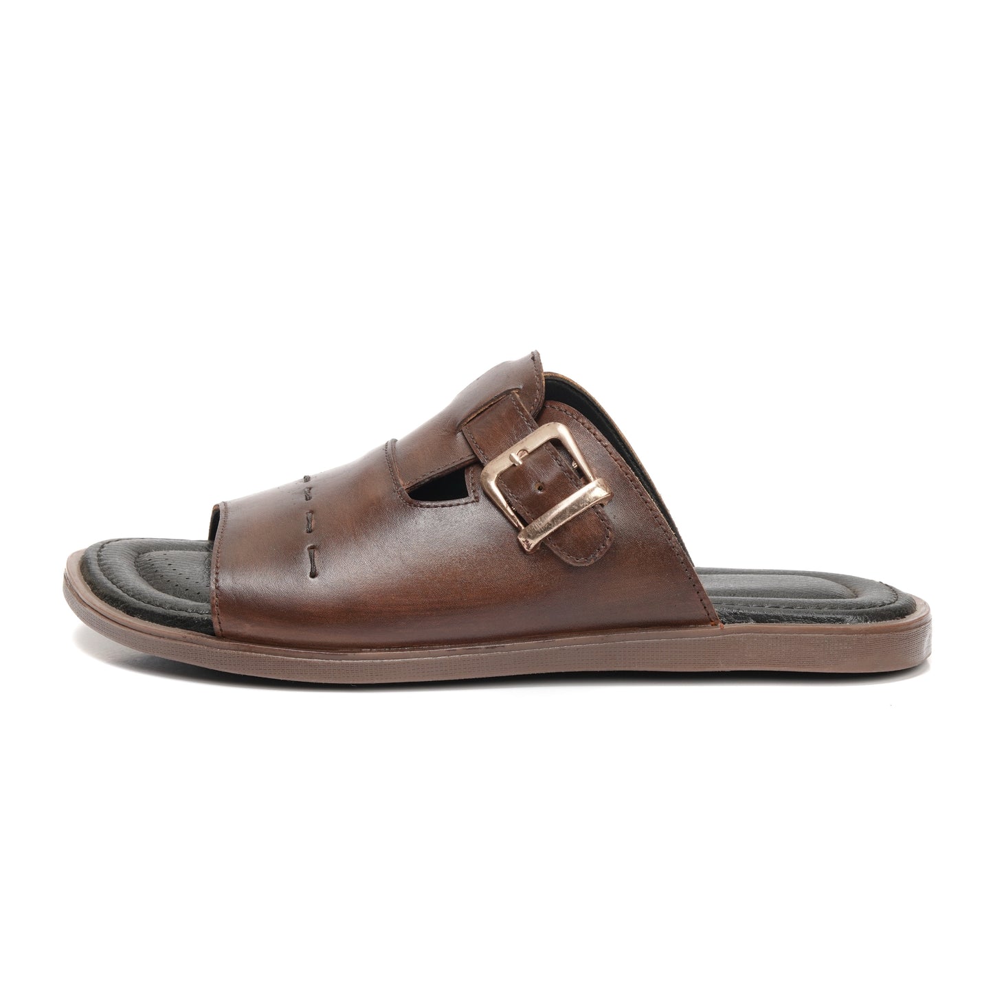 703-Brown Chappal style Pure Cow Leather Shoes Trending shoes - DeVogue