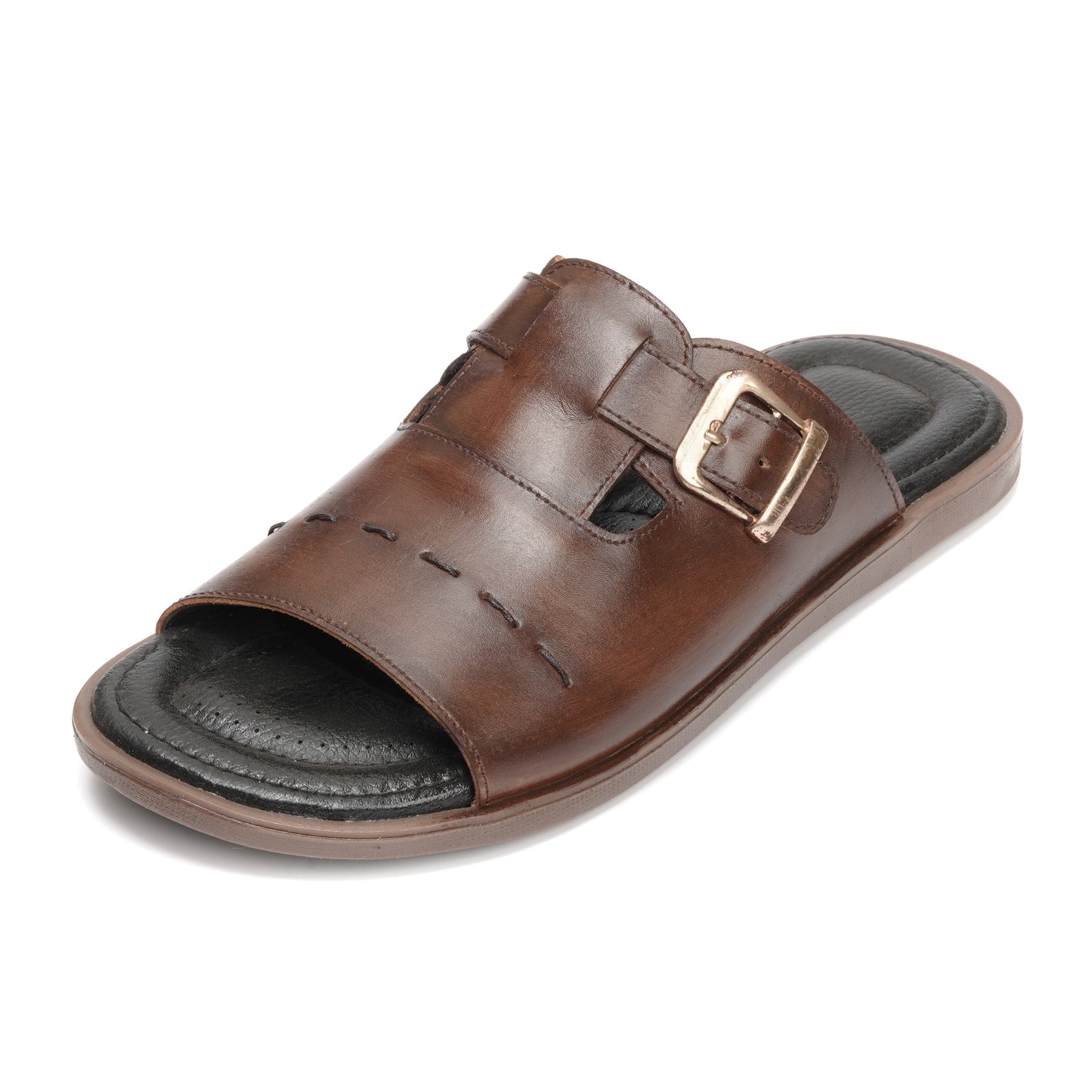 703-Brown Chappal style Pure Cow Leather Shoes Trending shoes - DeVogue