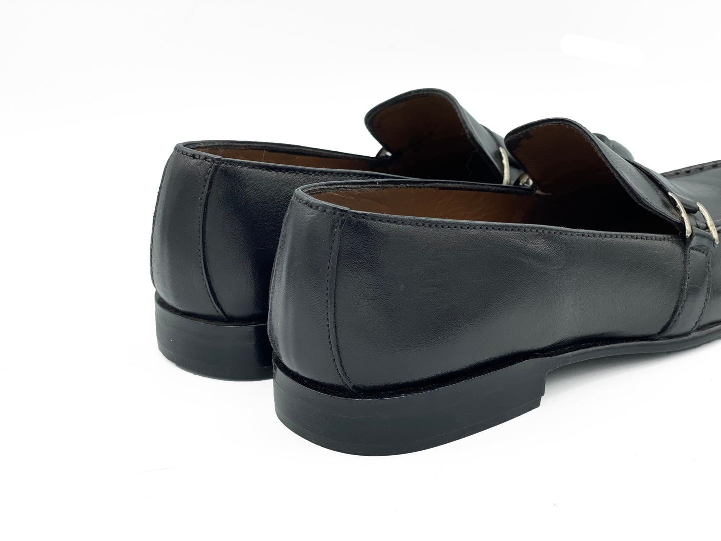 SKU:4002-Black Cow Leather Formal Loafer Style - DeVogue