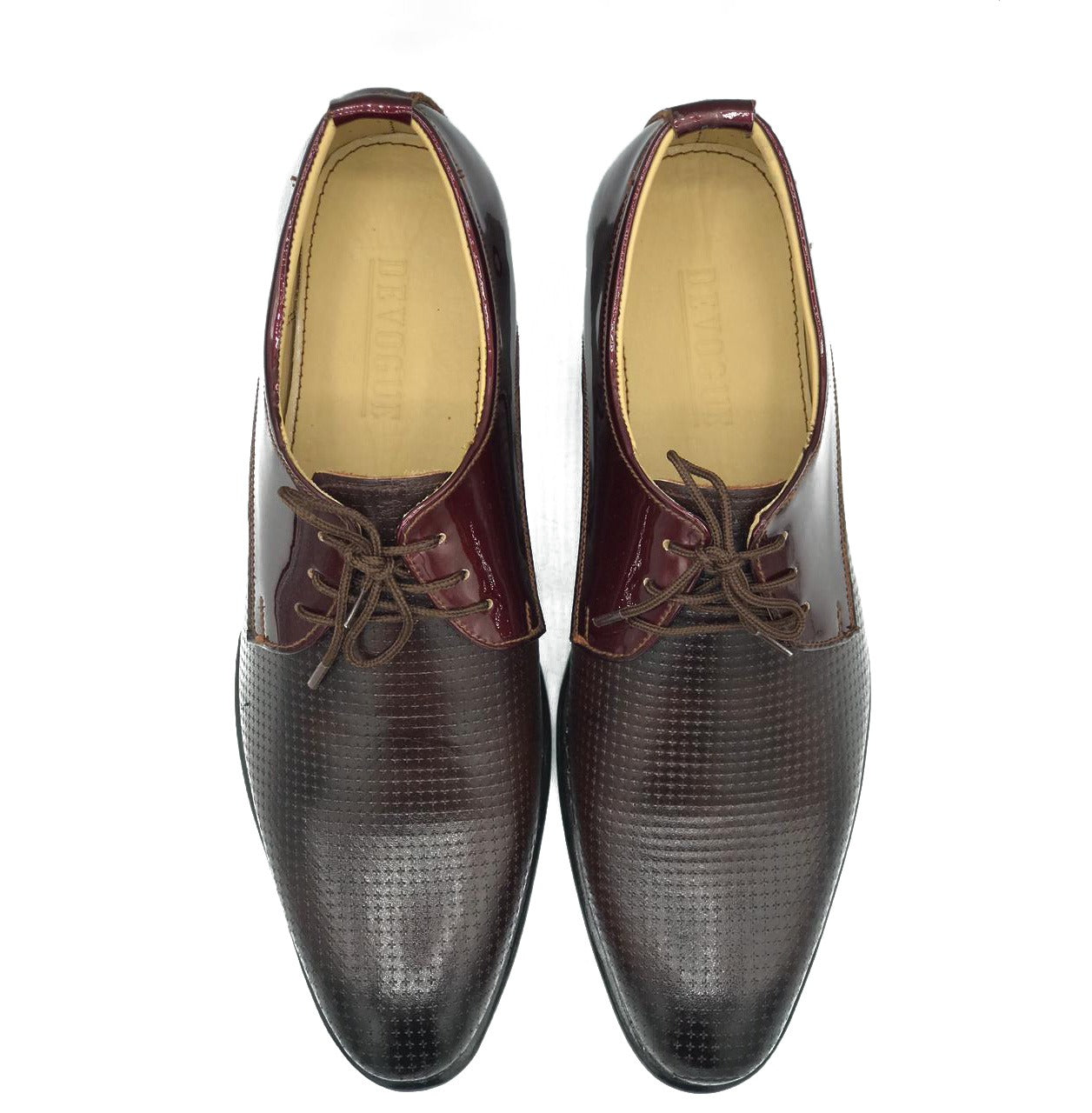 Royal Maroon Patina Oxford Two tone - DeVogue