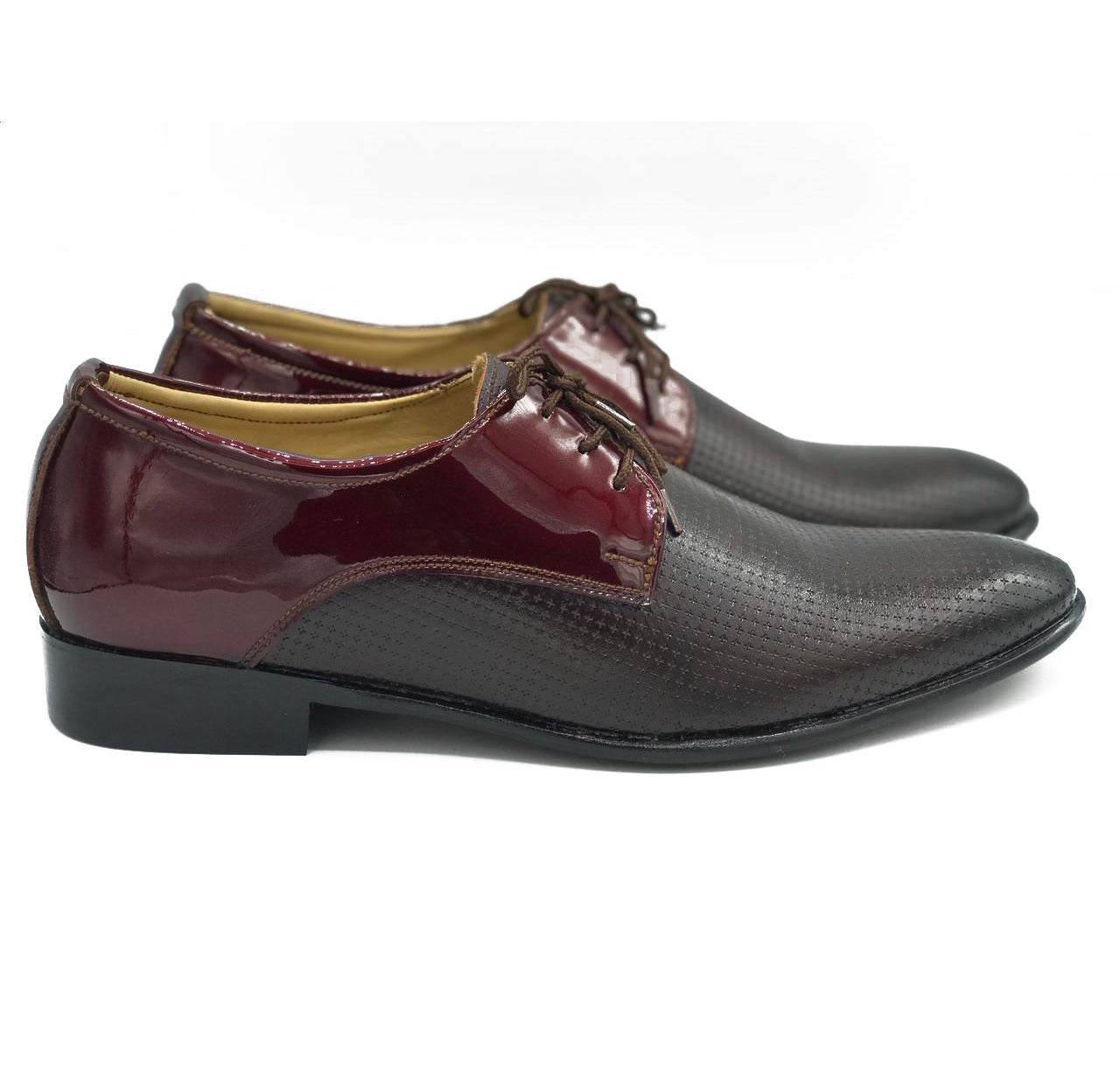 Royal Maroon Patina Oxford Two tone - DeVogue