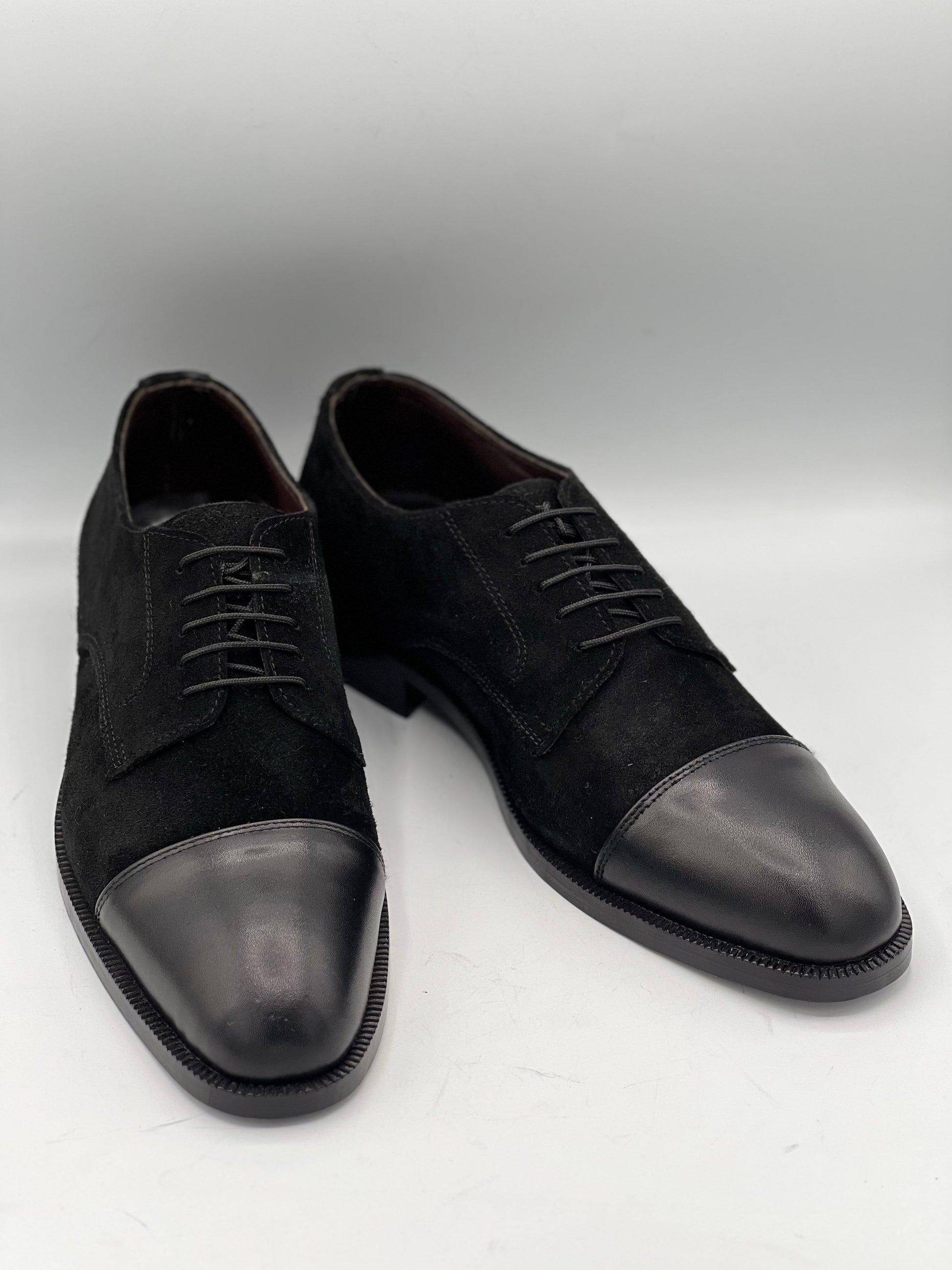 Royal Italian Leather Toe with Suede Formal Laced Shoe - DeVogue