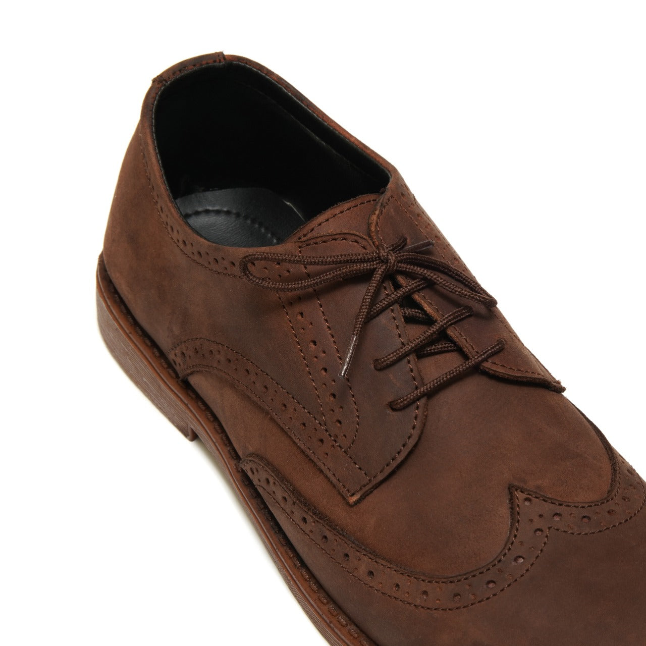 7058-Oily Brown Casual Suede Shoes - DeVogue