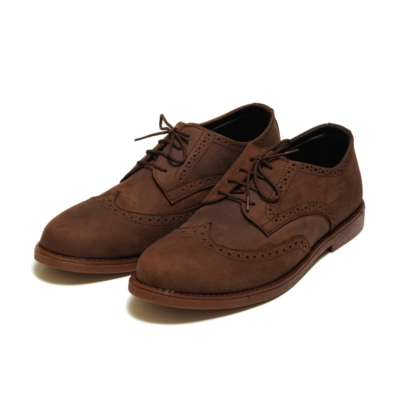 7058-Oily Brown Casual Suede Shoes - DeVogue