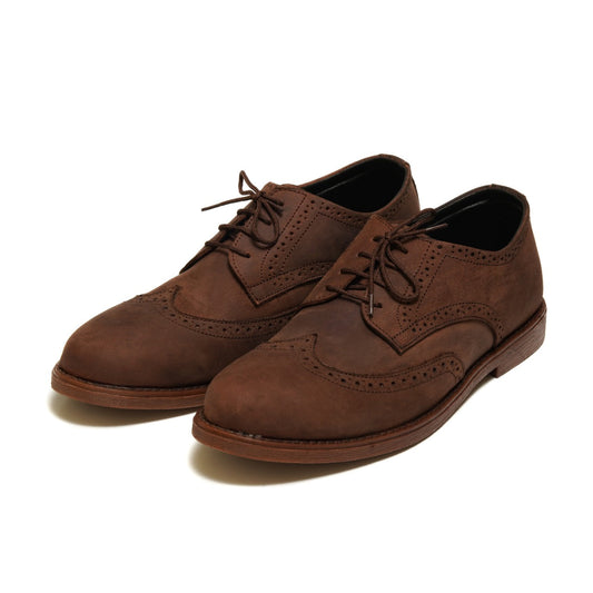 7058-Oily Brown Casual Suede Shoes - DeVogue