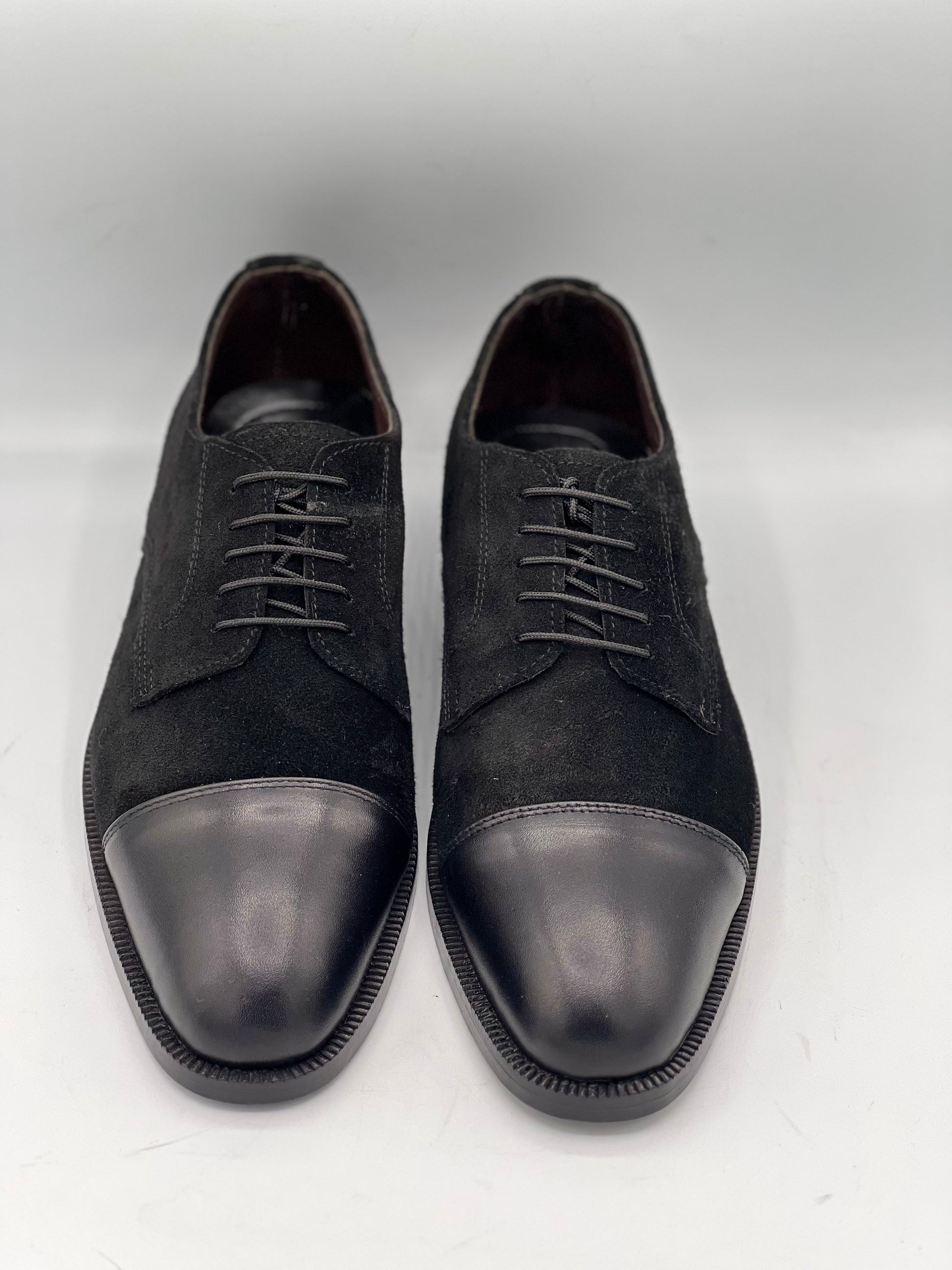 Royal Italian Leather Toe with Suede Formal Laced Shoe - DeVogue