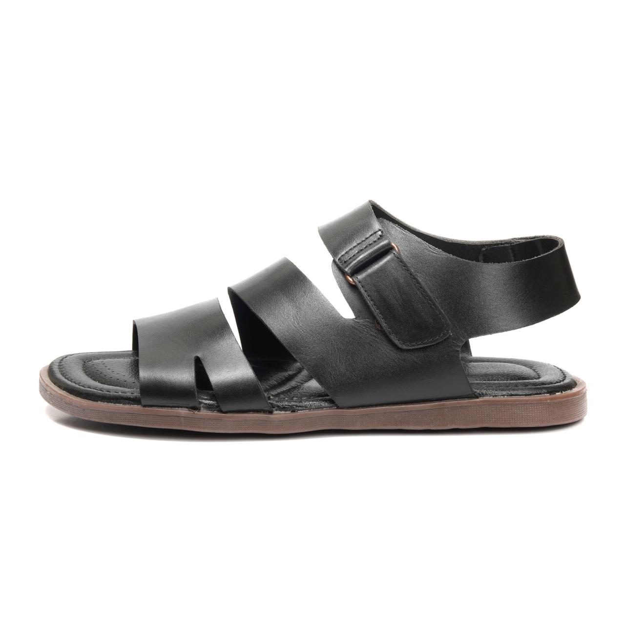 701-Black Sandal style Pure Cow Leather Shoes Trending shoes - DeVogue