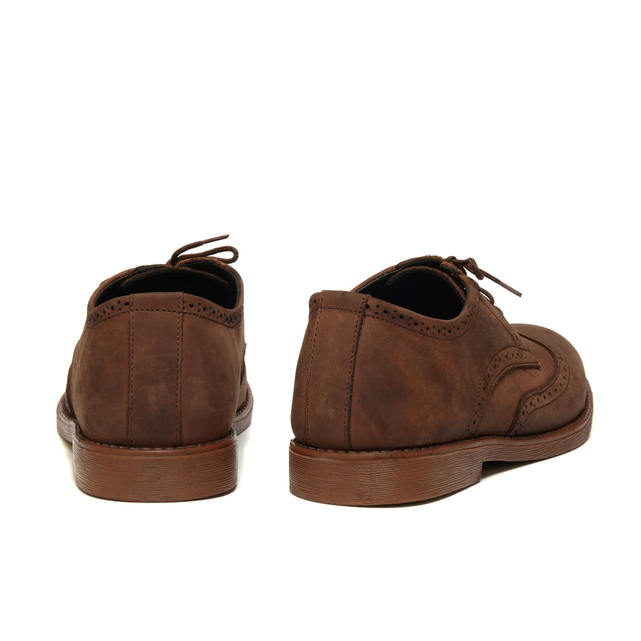 7058-Oily Brown Casual Suede Shoes - DeVogue