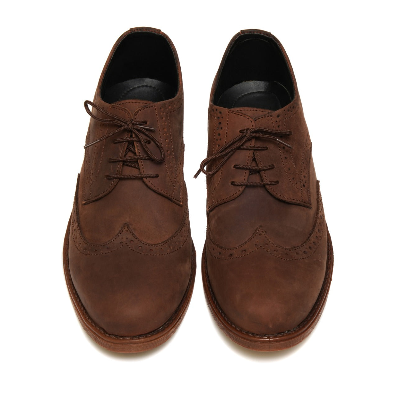 7058-Oily Brown Casual Suede Shoes - DeVogue